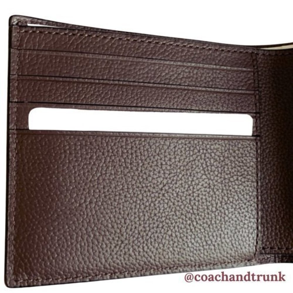 COACH Leather 3 in 1 Wallet Compact Mahogany NWT - Picture 10 of 11
